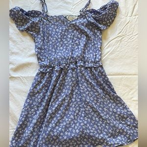 Blue and white dress